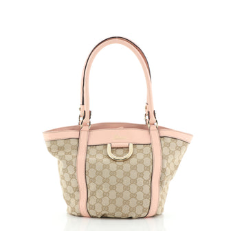 Gucci D Ring Bucket Tote GG Canvas Small