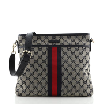 Gucci Web Messenger Bag GG Canvas Medium
