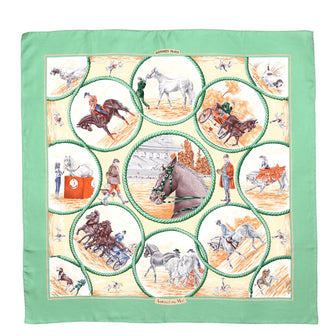Hermes Auteuil En Mai Scarf Printed Silk 90