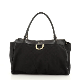 Gucci D-Ring Shoulder Bag GG Canvas Large