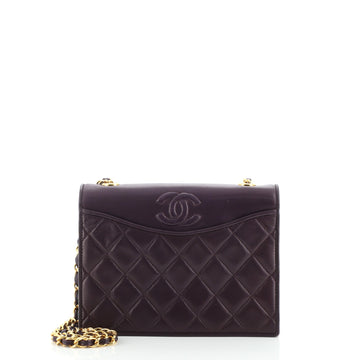 Chanel Vintage CC Full Flap Bag Quilted Lambskin Small