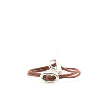 Hermes Cord Skipper Bracelet Cording with Silver