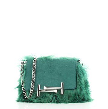 Tod's Double T Crossbody Bag Pony Hair and Fur Mini