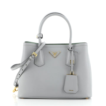 Prada Cuir Double Tote Saffiano Leather Small