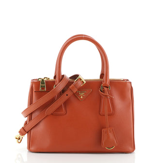 Prada Double Zip Lux Tote Saffiano Leather Mini