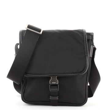 Prada Buckle Messenger Bag Tessuto Small