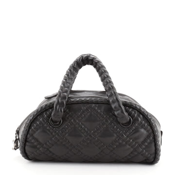Chanel Hidden Chain Bowler Quilted Leather Small