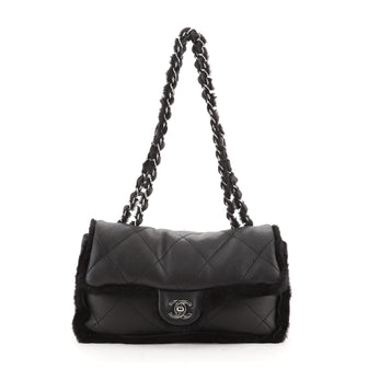 Chanel Coco Neige Flap Bag Quilted Lambskin and Shearling Medium