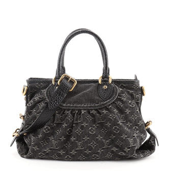 Louis Vuitton Neo Cabby Handbag Denim MM