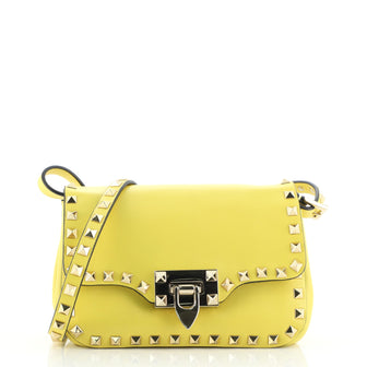 Valentino Rockstud Flip Lock Flap Bag Leather Mini