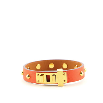Hermes Mini Dog Clous Ronds Bracelet Leather