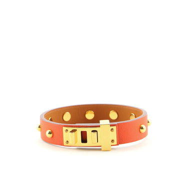 Hermes Mini Dog Clous Ronds Bracelet Leather