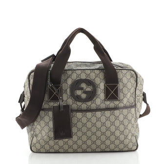 Gucci Interlocking G Briefcase GG Coated Canvas Large