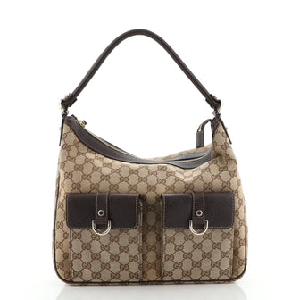 Gucci Abbey Pocket Hobo GG Canvas Medium