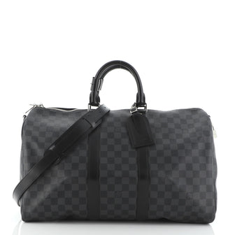 Louis Vuitton Keepall Bandouliere Bag Damier Graphite 45