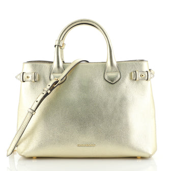Burberry Banner Convertible Tote Leather Medium