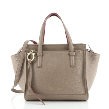 Salvatore Ferragamo Amy Tote Pebbled Leather Small