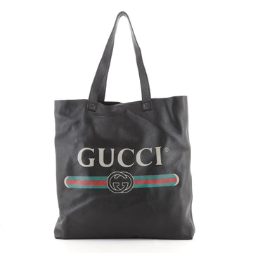 Gucci Logo Tote Printed Leather Large