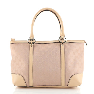 Gucci Lovely Hearts Interlocking G Tote GG Canvas Small