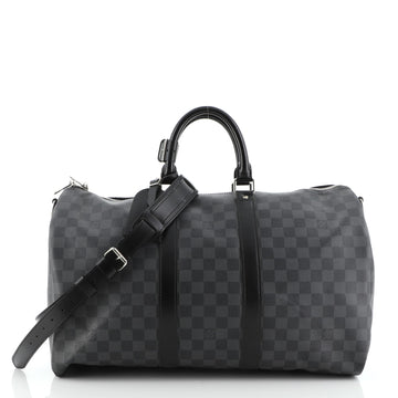 Louis Vuitton Keepall Bandouliere Bag Damier Graphite 45