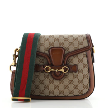 Lady Web Shoulder Bag GG Canvas Medium
