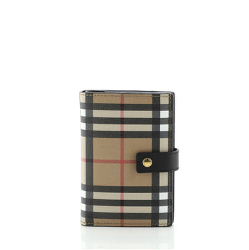 Burberry Marylebone Flap Wallet Vintage Check Canvas with Leather