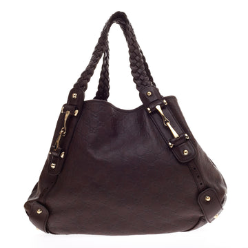 Gucci Pelham Shoulder Bag Leather Guccissima Medium