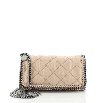 Stella McCartney Falabella Flap Crossbody Bag Quilted Shaggy Deer Mini