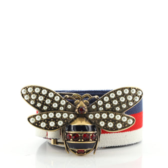 Gucci Queen Margaret Bee Belt Canvas Medium