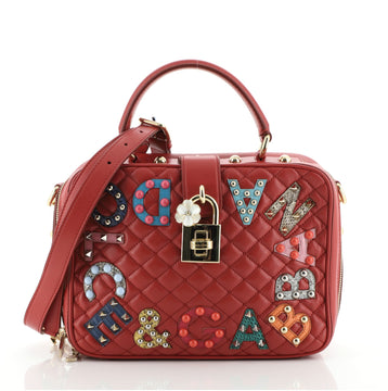 Dolce & Gabbana Treasure Box Bag Embellished Quilted Leather Medium
