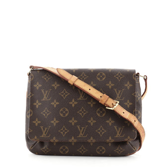 Louis Vuitton Musette Tango Handbag Monogram Canvas