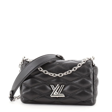 Louis Vuitton GO-14 Handbag Malletage Leather Mini