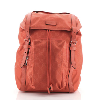 Gucci Buckle Backpack Guccissima Nylon