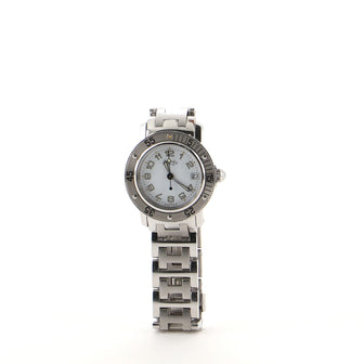 Hermes Clipper Diver Quartz Watch Stainless Steel 28