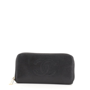 Chanel Timeless CC Zipped Wallet Caviar Long