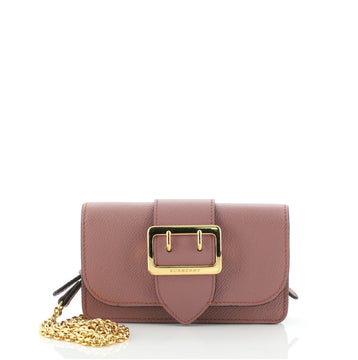 Burberry Buckle Chain Crossbody Bag Leather Mini