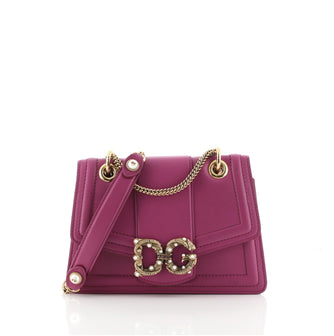 Dolce & Gabbana Amore Flap Shoulder Bag Leather Small