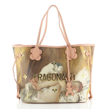 Louis Vuitton Neverfull NM Tote Limited Edition Jeff Koons Fragonard Print Canvas MM