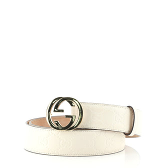 Gucci Interlocking G Belt Guccissima Leather Wide