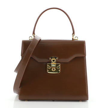 Gucci Vintage Kelly Convertible Top Handle Bag Leather Small