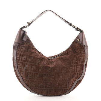 Fendi Vintage Hobo Zucca Velvet Medium