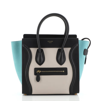 Celine Tricolor Luggage Bag Leather Micro