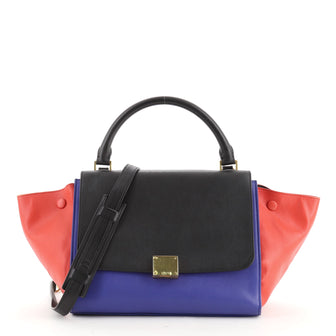 Celine Tricolor Trapeze Bag Leather Small