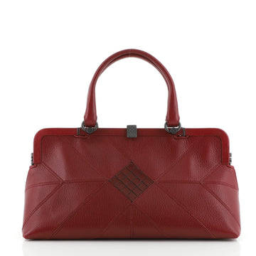 Bottega Veneta Frame Satchel Panelled Leather with Patent Small