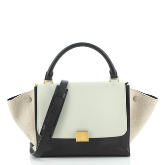 Celine Trapeze Bag Canvas with Leather Small