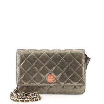 Chanel Paris-Edinburgh Wallet on Chain Quilted Iridescent Lambskin