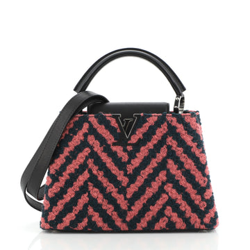 Louis Vuitton Capucines Bag Chevron Tweed with Leather BB