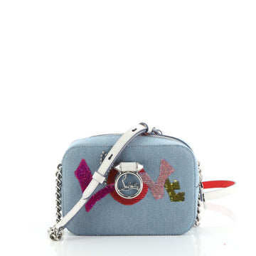 Christian Louboutin Rubylou Crossbody Bag Embellished Denim Mini