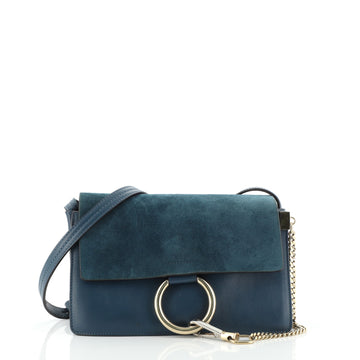 Chloe Faye Shoulder Bag Leather and Suede Small