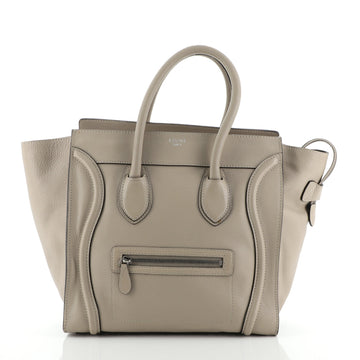 Celine Luggage Bag Grainy Leather Mini